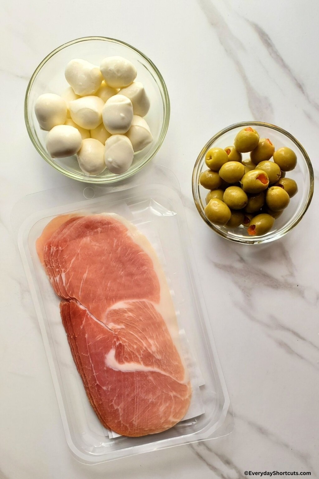 Prosciutto Mozzarella Eyeballs - Everyday Shortcuts