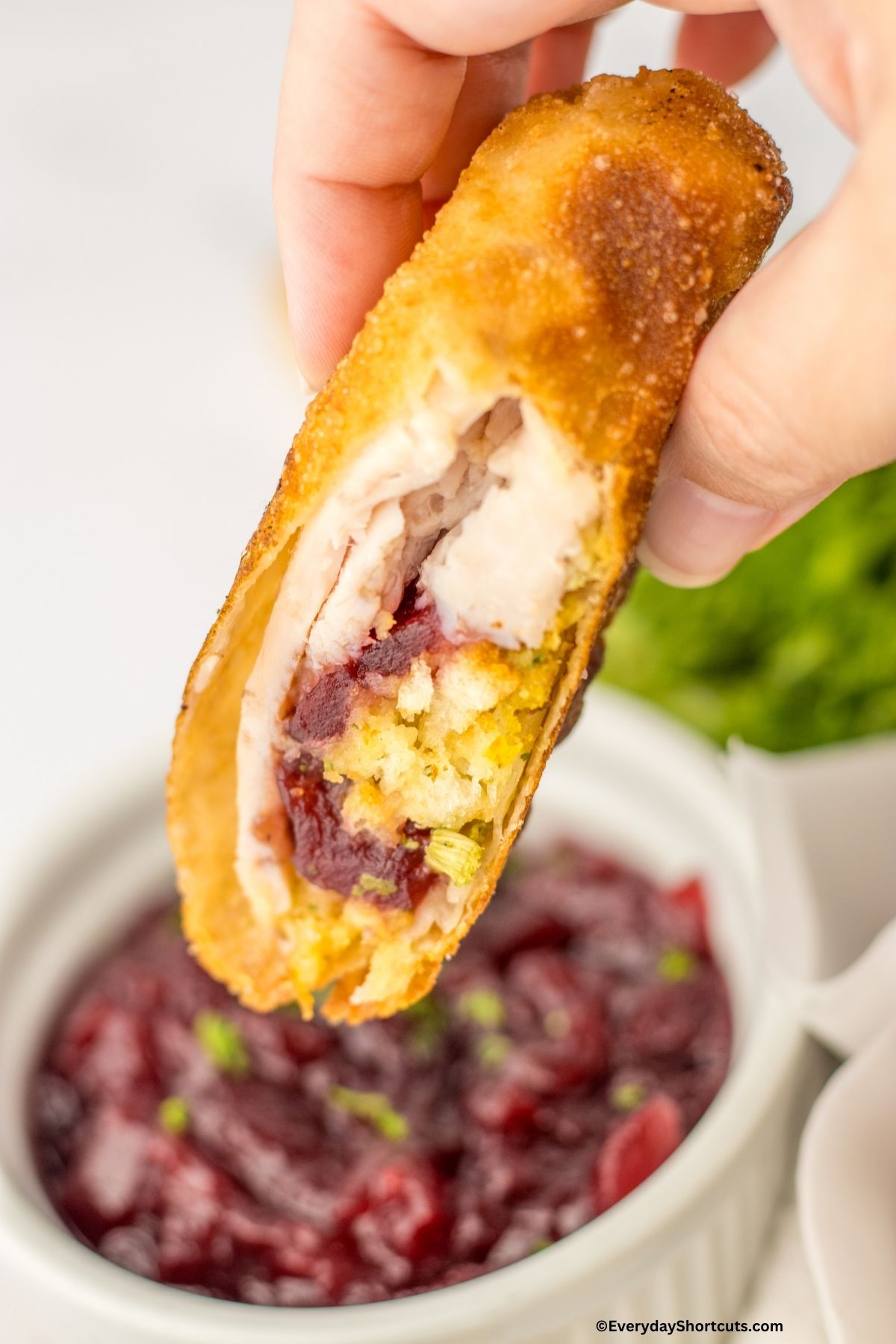 cranberry dipping sauce for Thanksgiving egg rolls