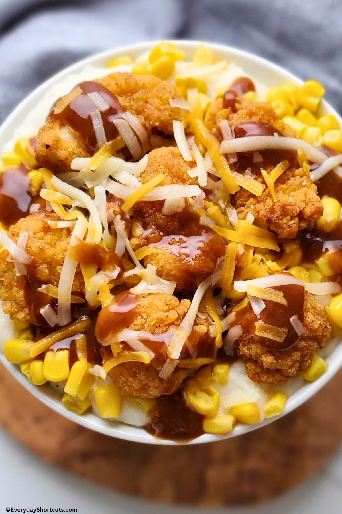 KFC famous bowl copycat meal in a bowl