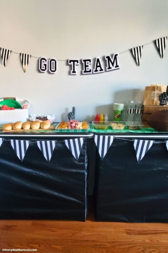 DIY Football Party Food Bar - Everyday Shortcuts