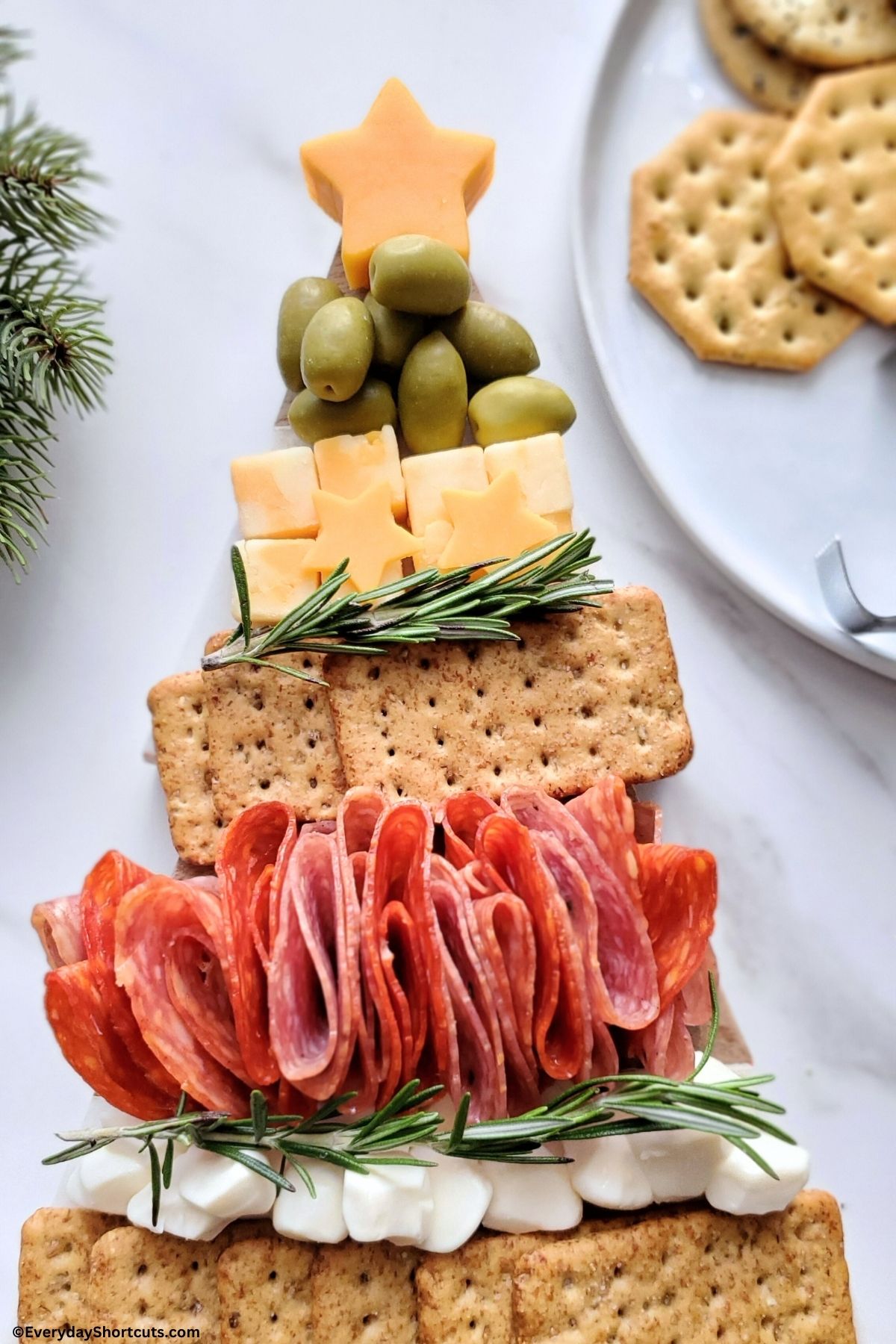 star on top of tree charcuterie board