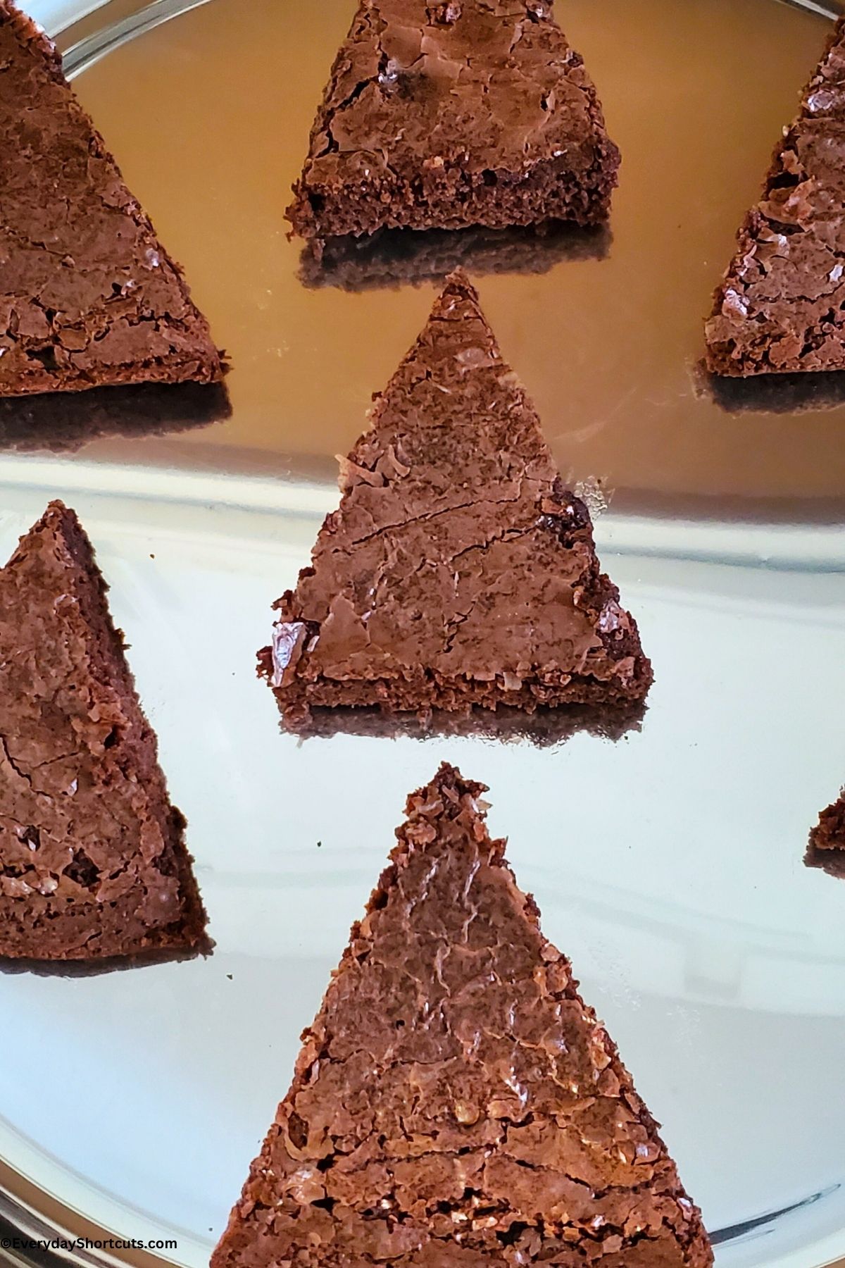 brownies cut into triangles