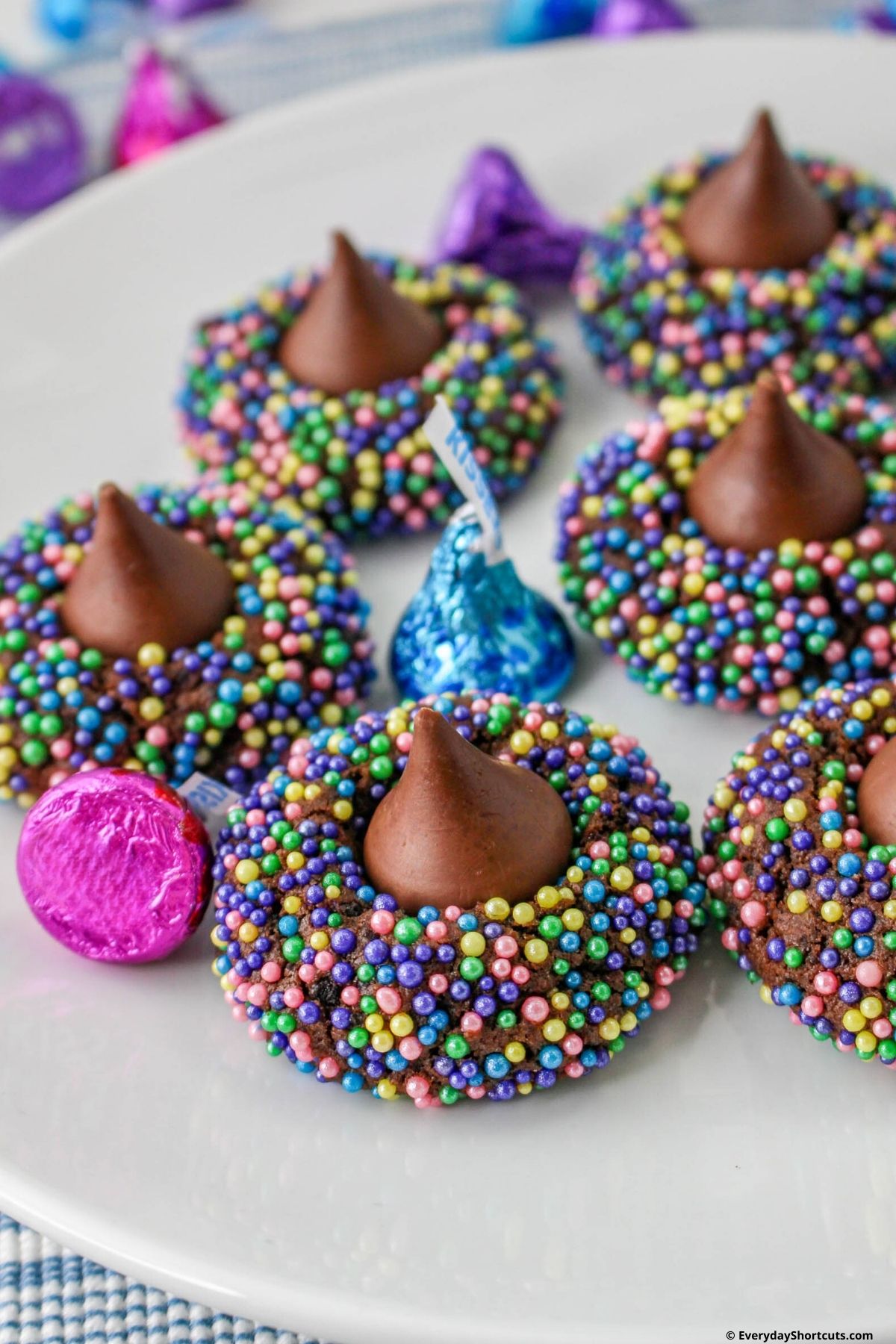 chocolate kiss blossom cookies for Easter