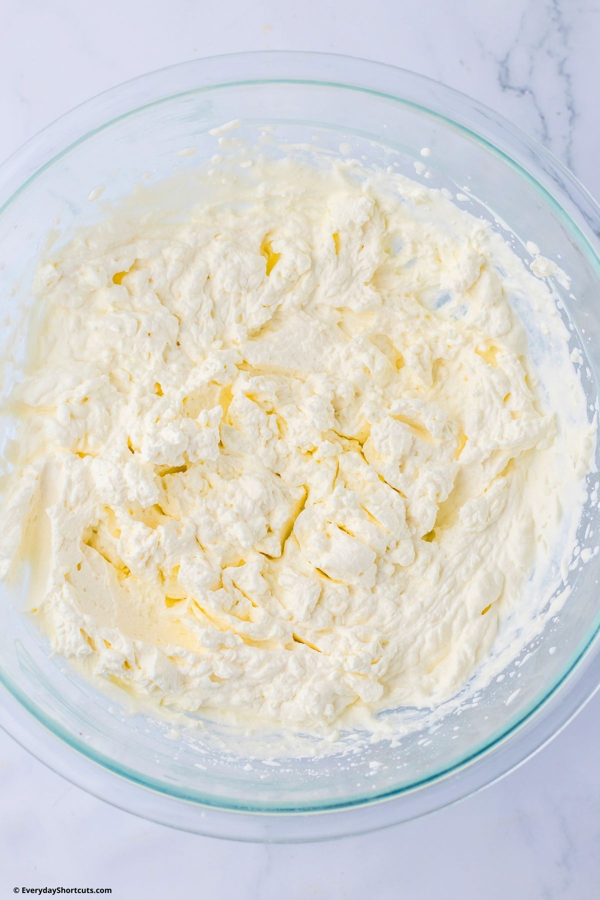 homemade whipping cream topping in bowl