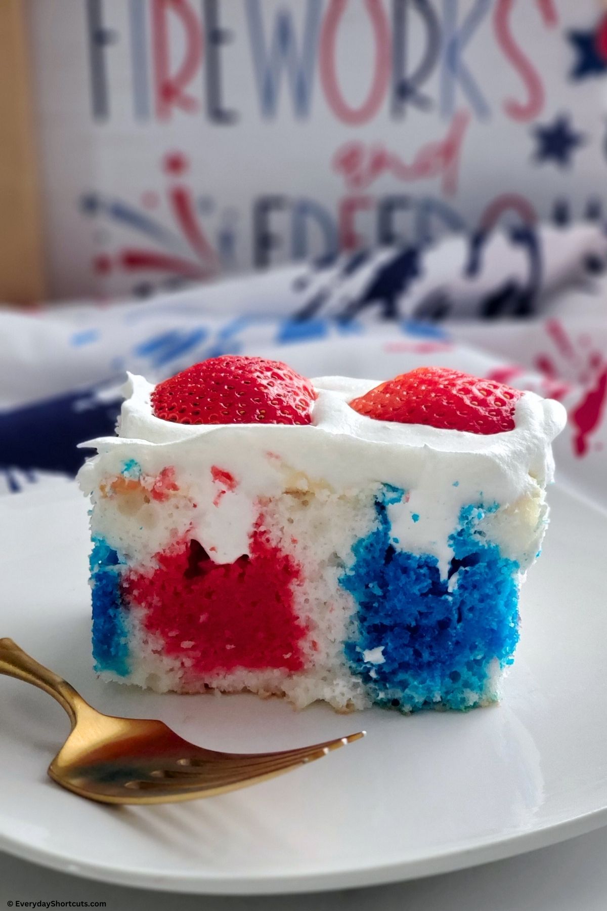 red white and blue jello cake