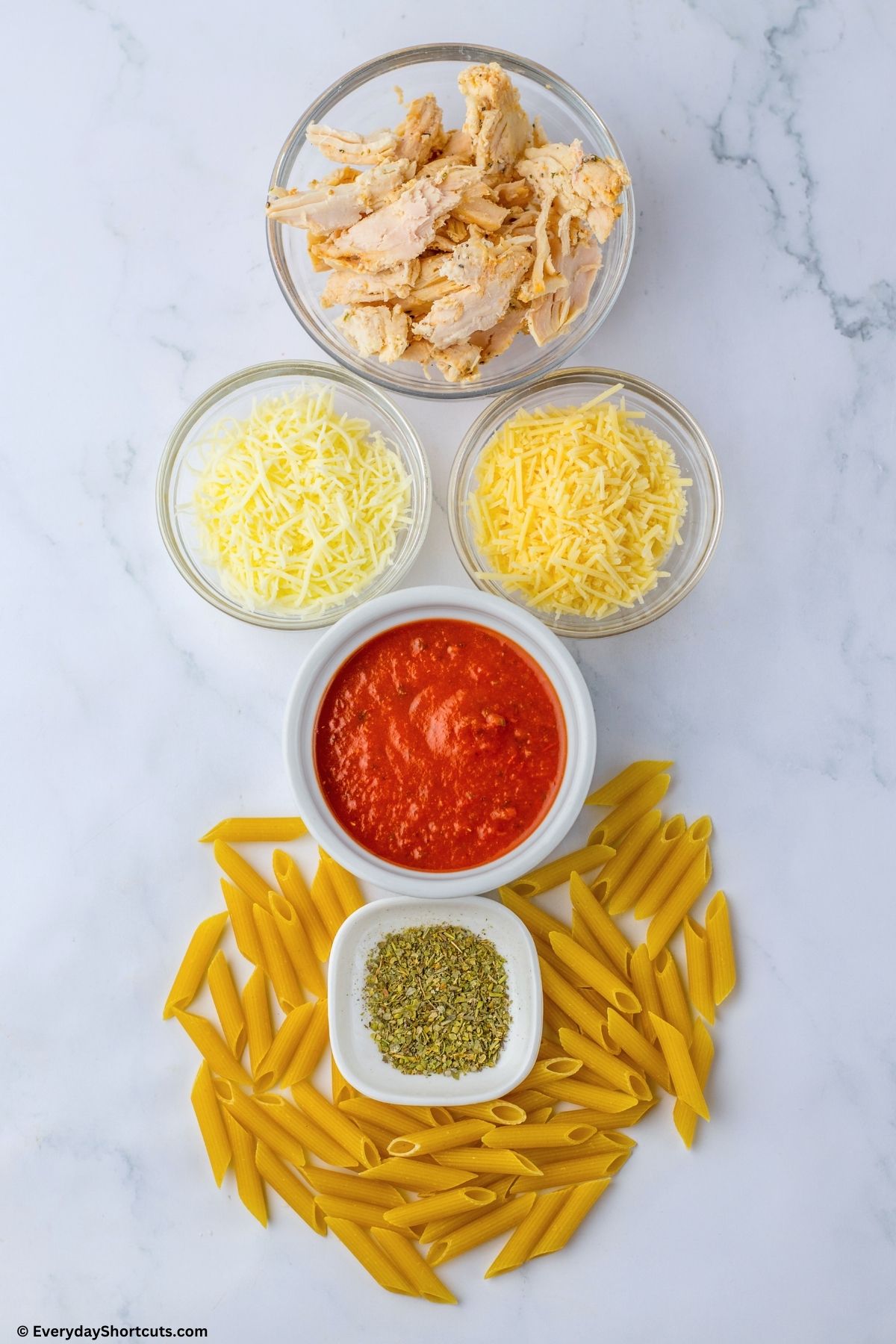 ingredients for chicken parmesan casserole