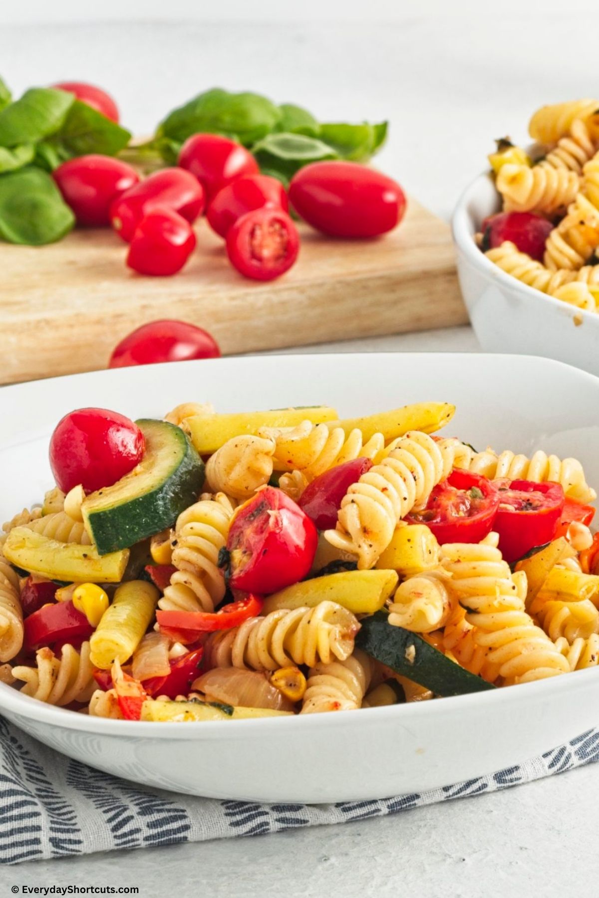 summer vegetables with pasta
