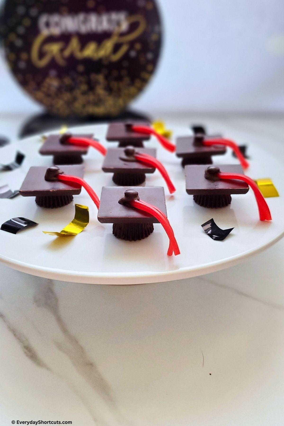 Chocolate Graduation Caps - Everyday Shortcuts