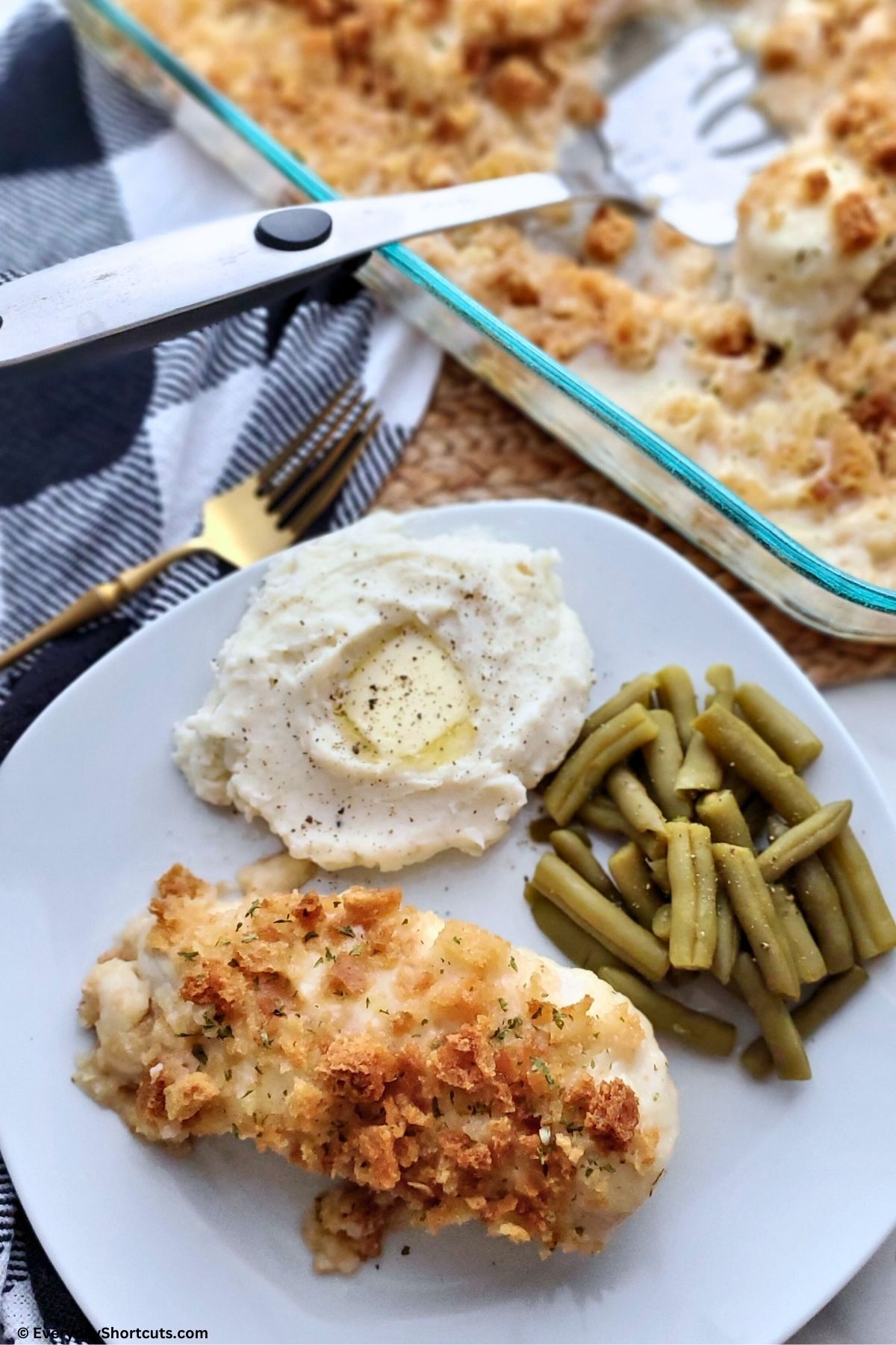 chicken dinner on a plate