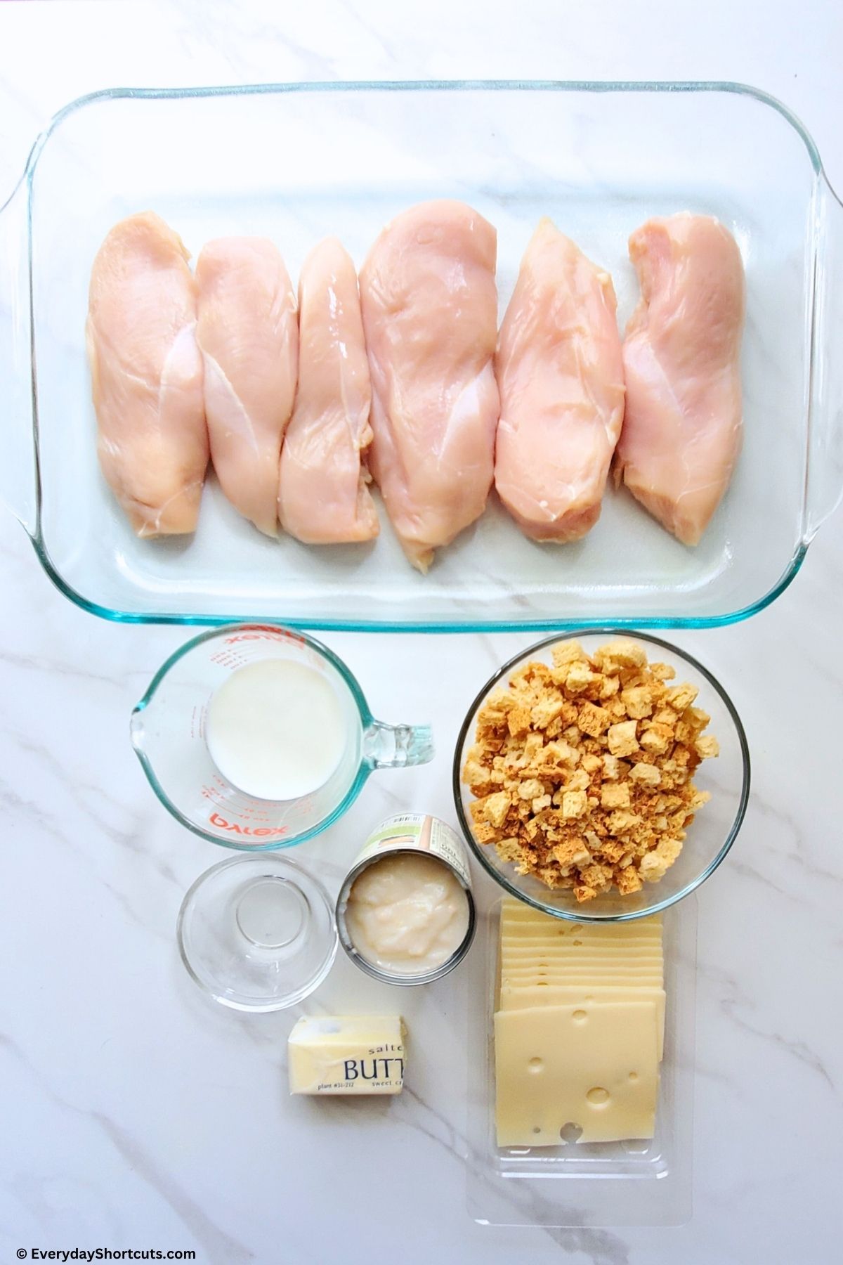 ingredients for swiss cheese chicken bake