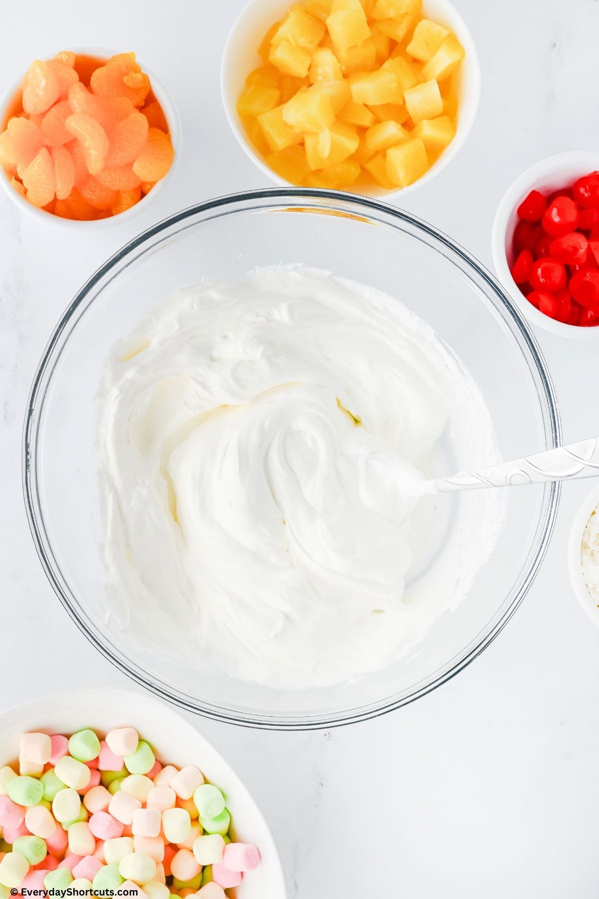 whipped cream and sour cream in bowl