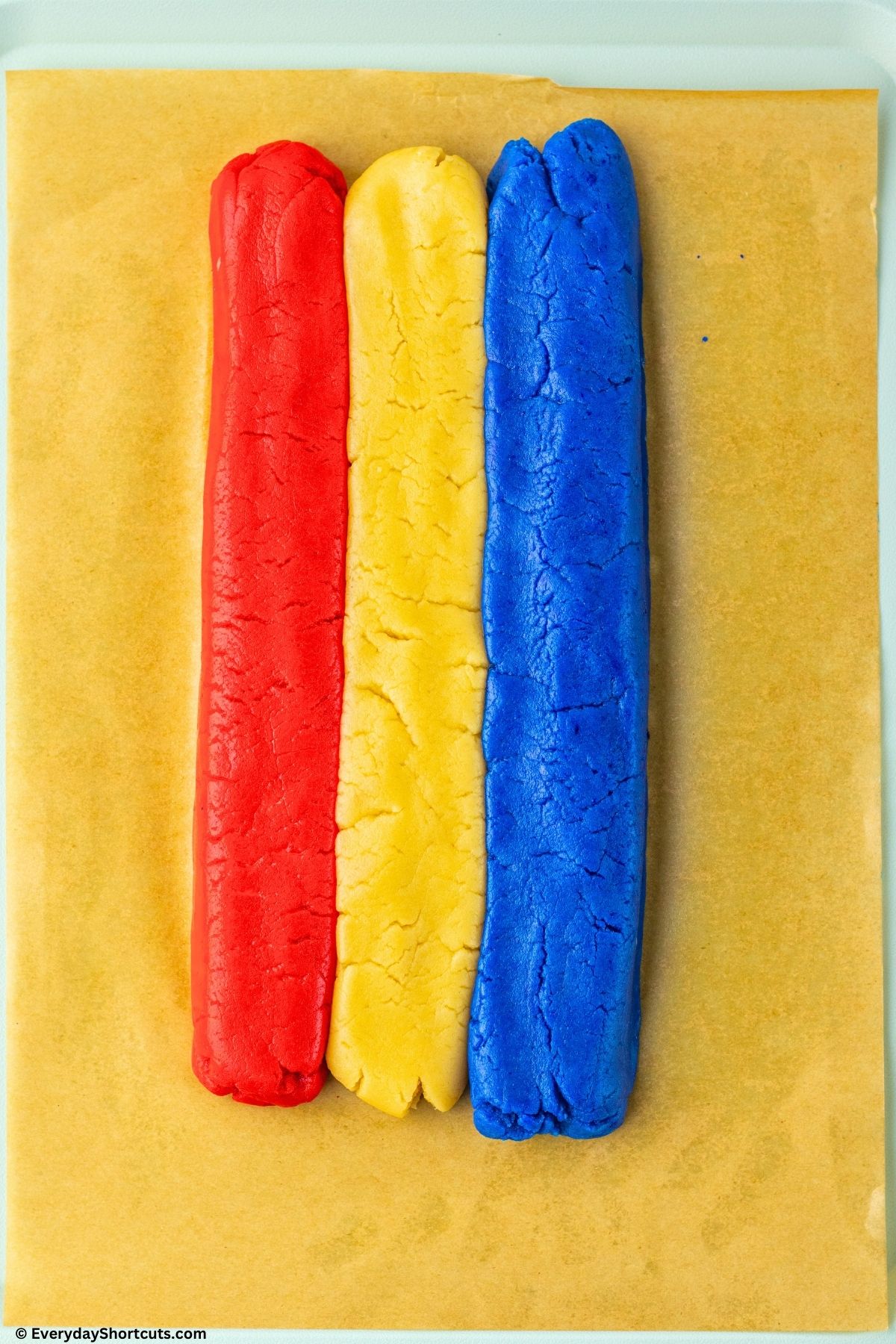 red white and blue cookie dough