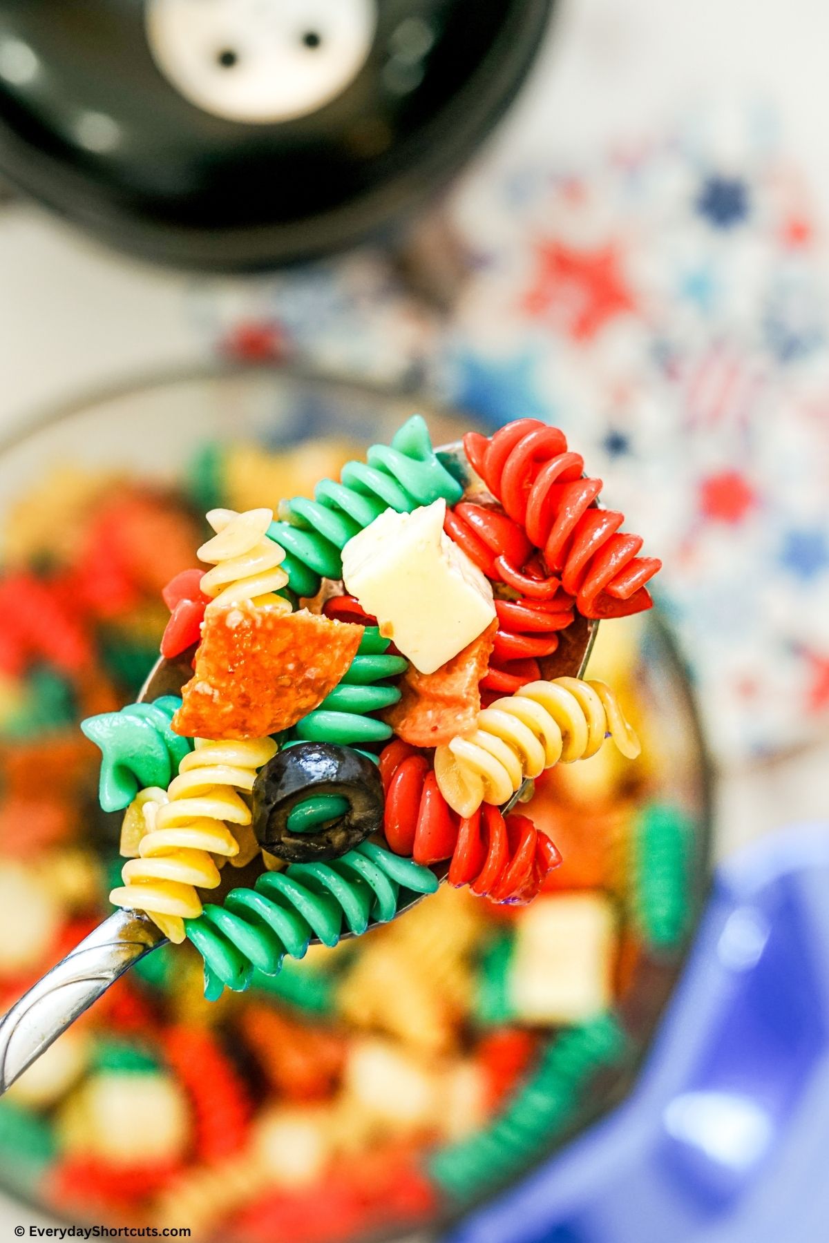 tri-color pasta salad