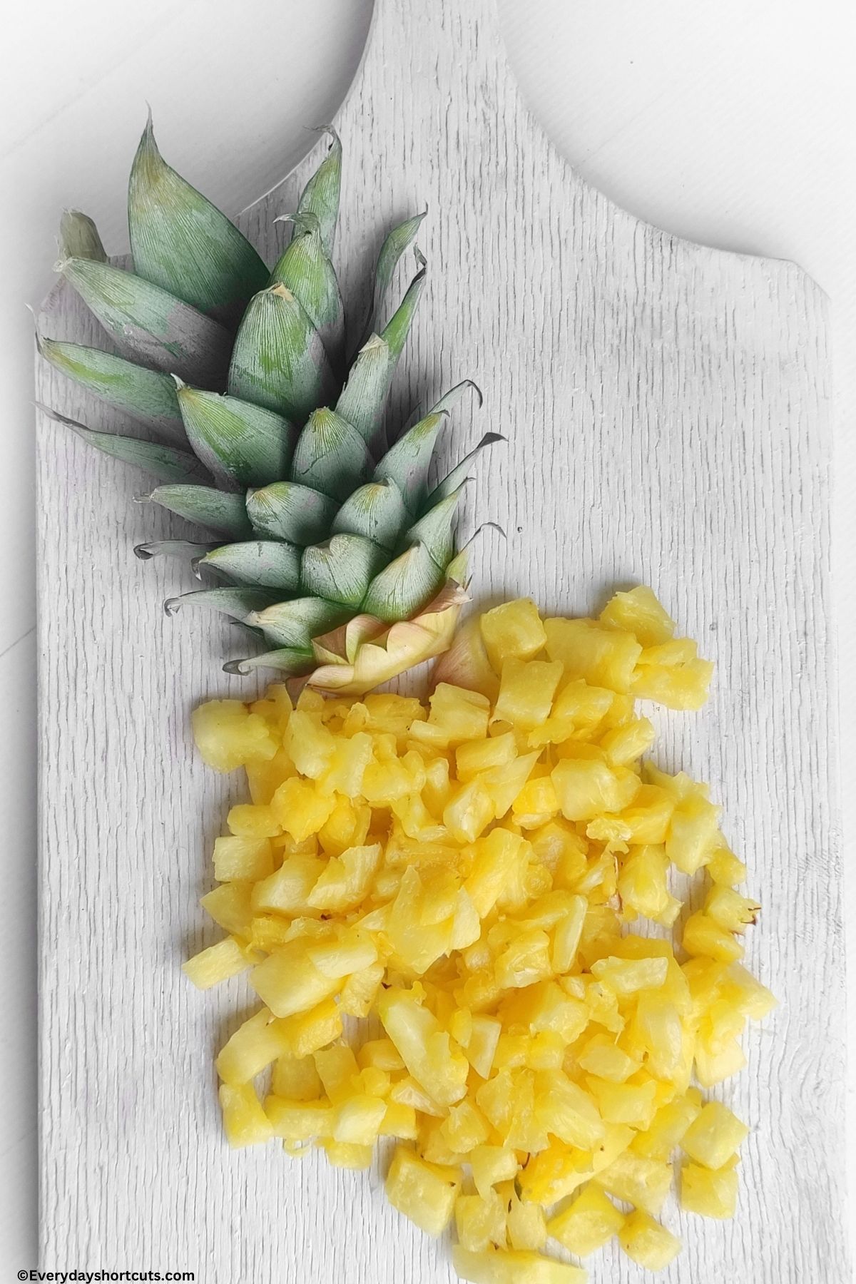 pineapple chunks on a board
