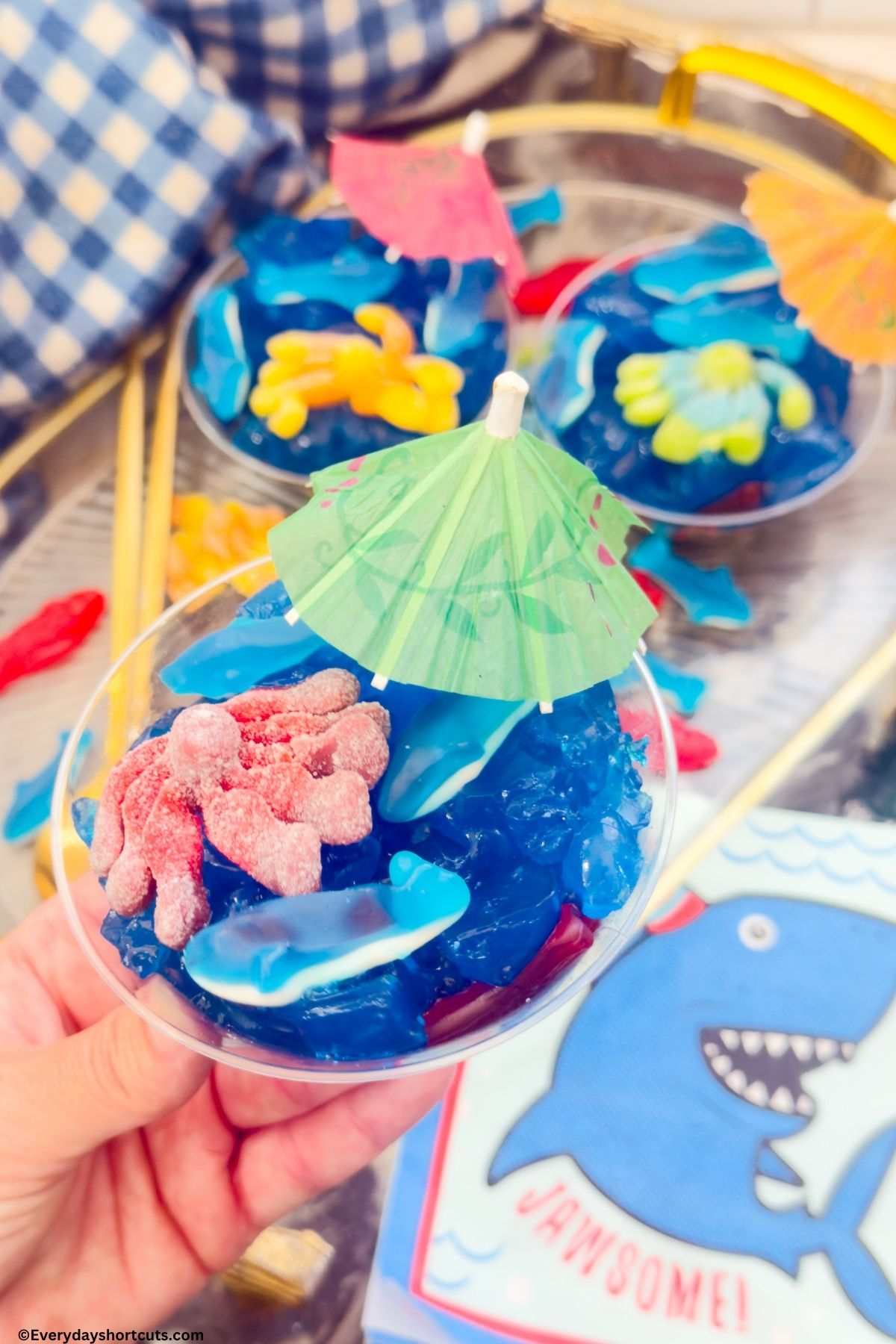 aquarium gelatin dessert cups