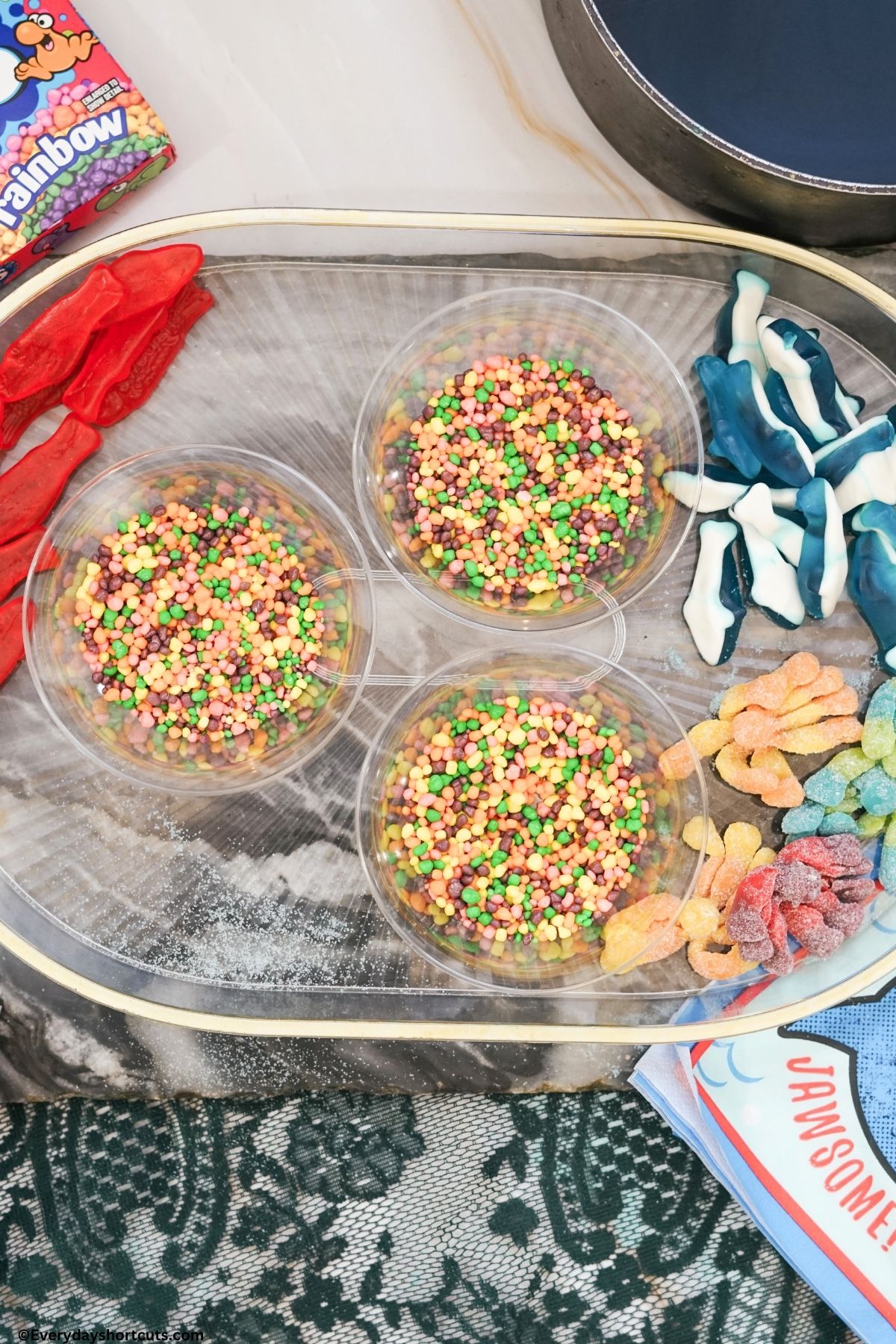 rainbow nerds candy in cups