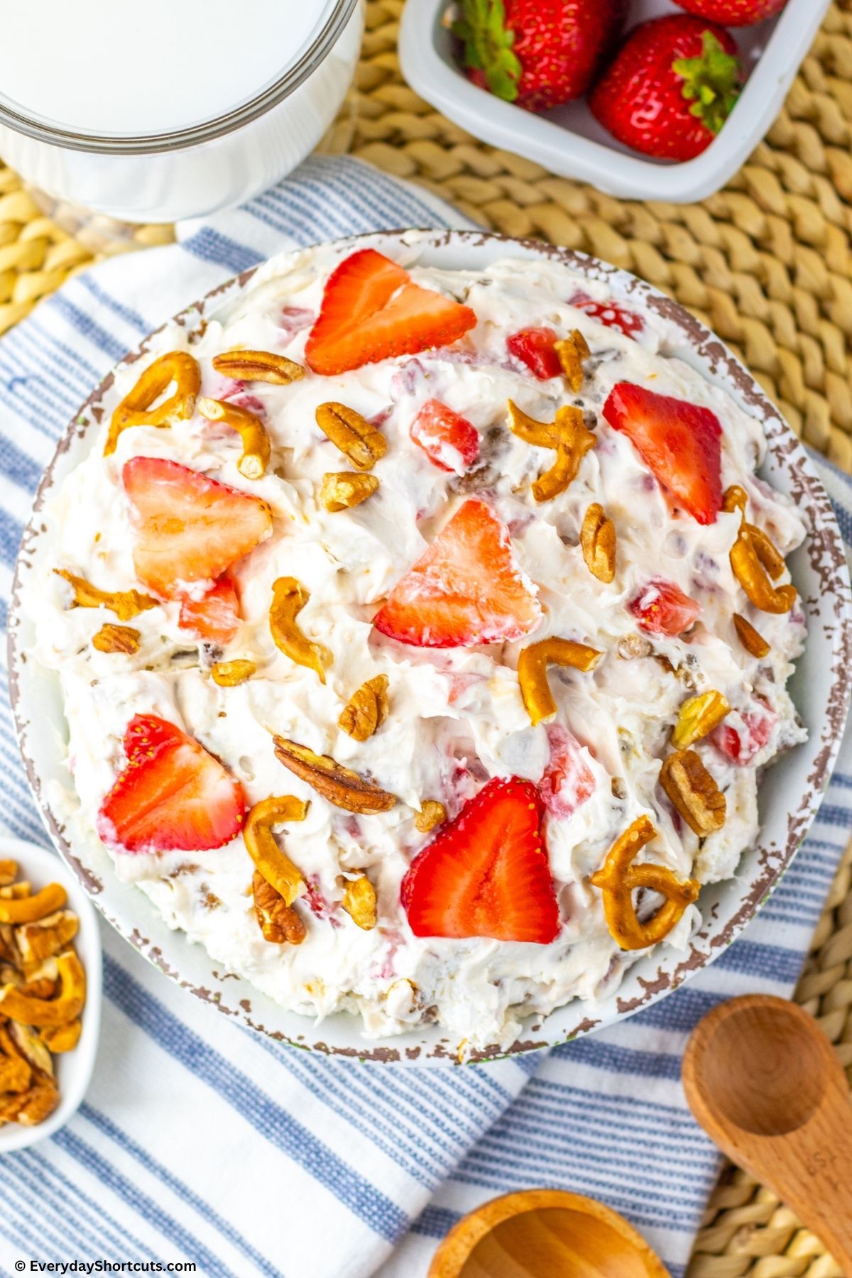 strawberry fluff in a bowl