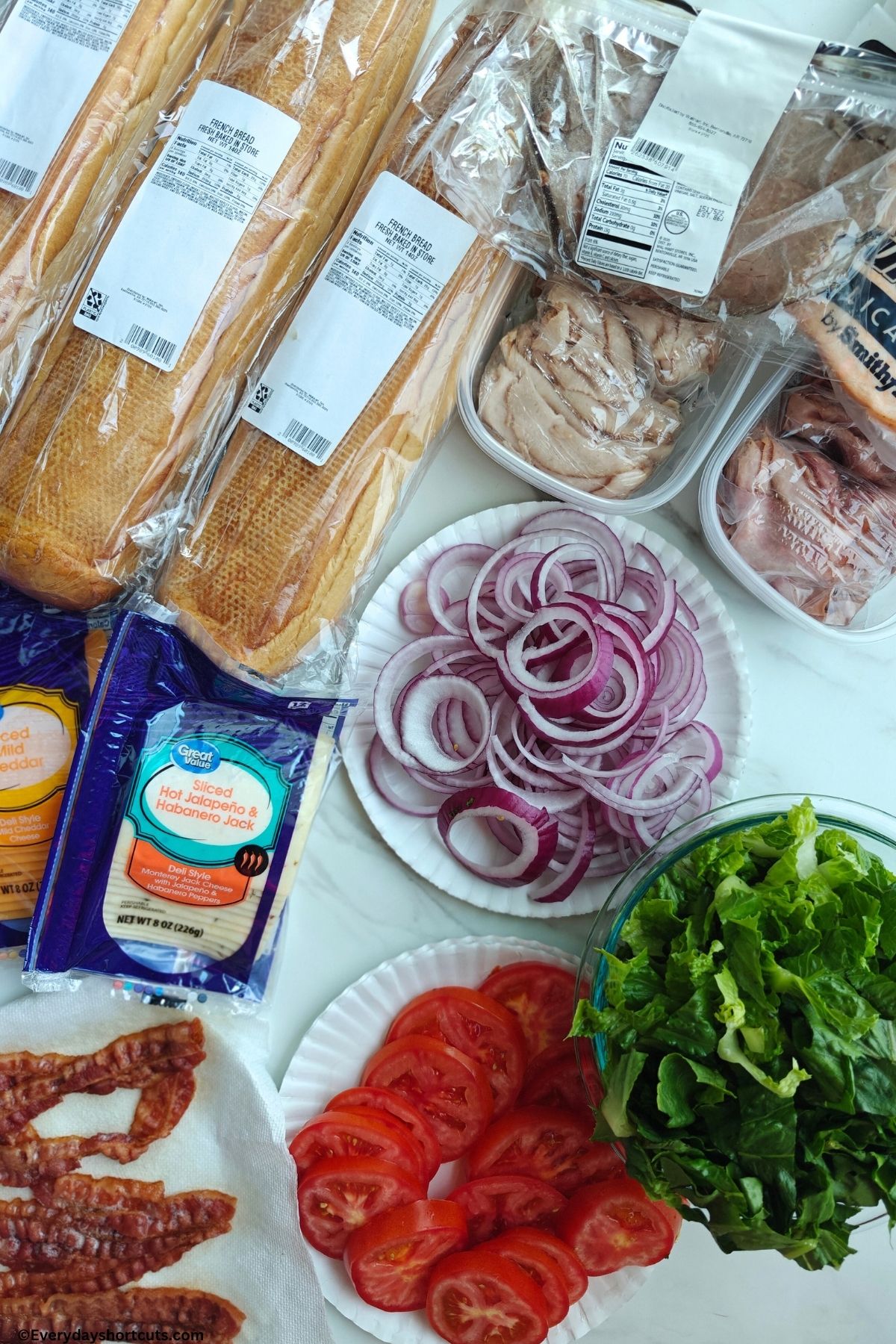 ingredients for party subs