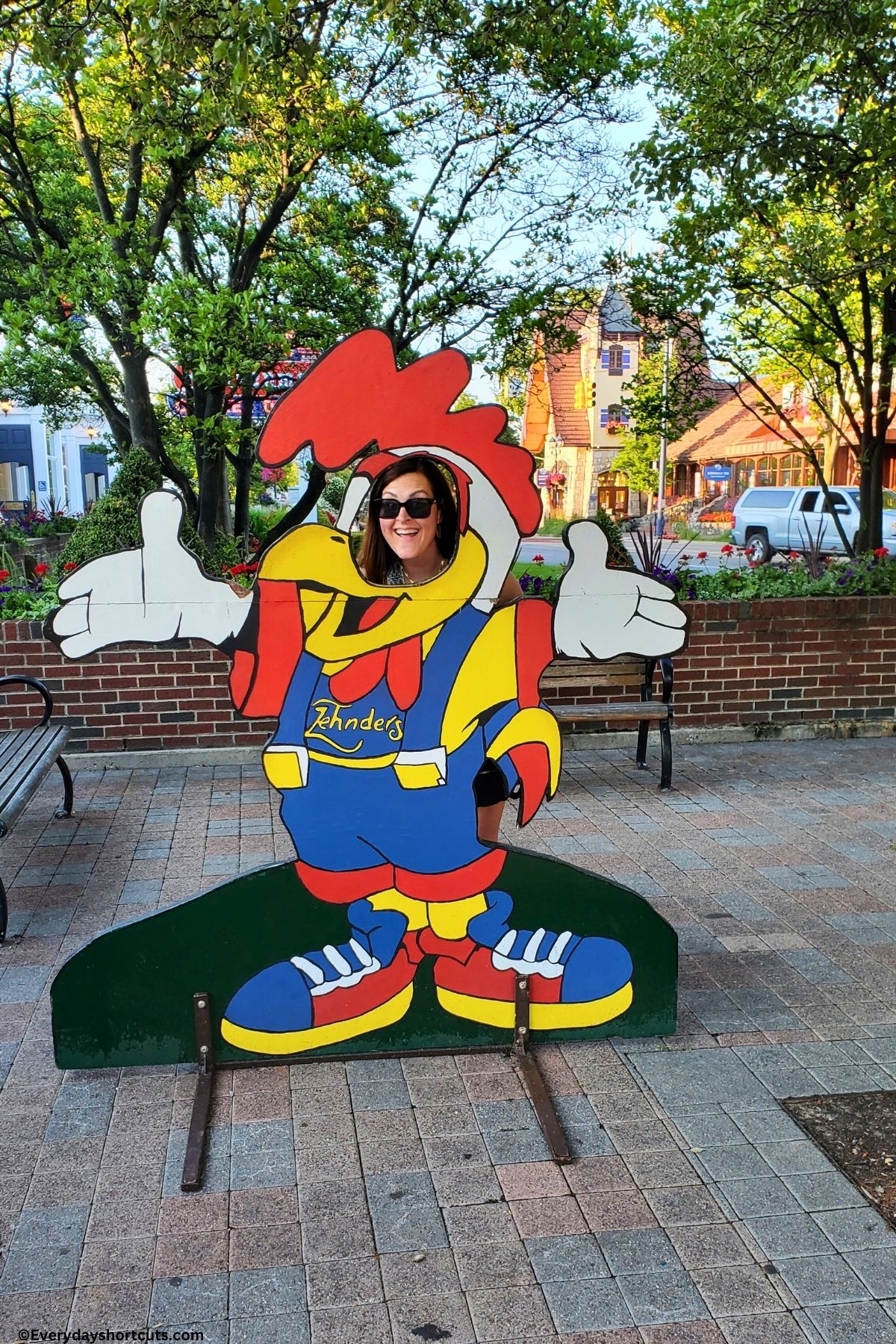 Zehnder's chicken photo stand