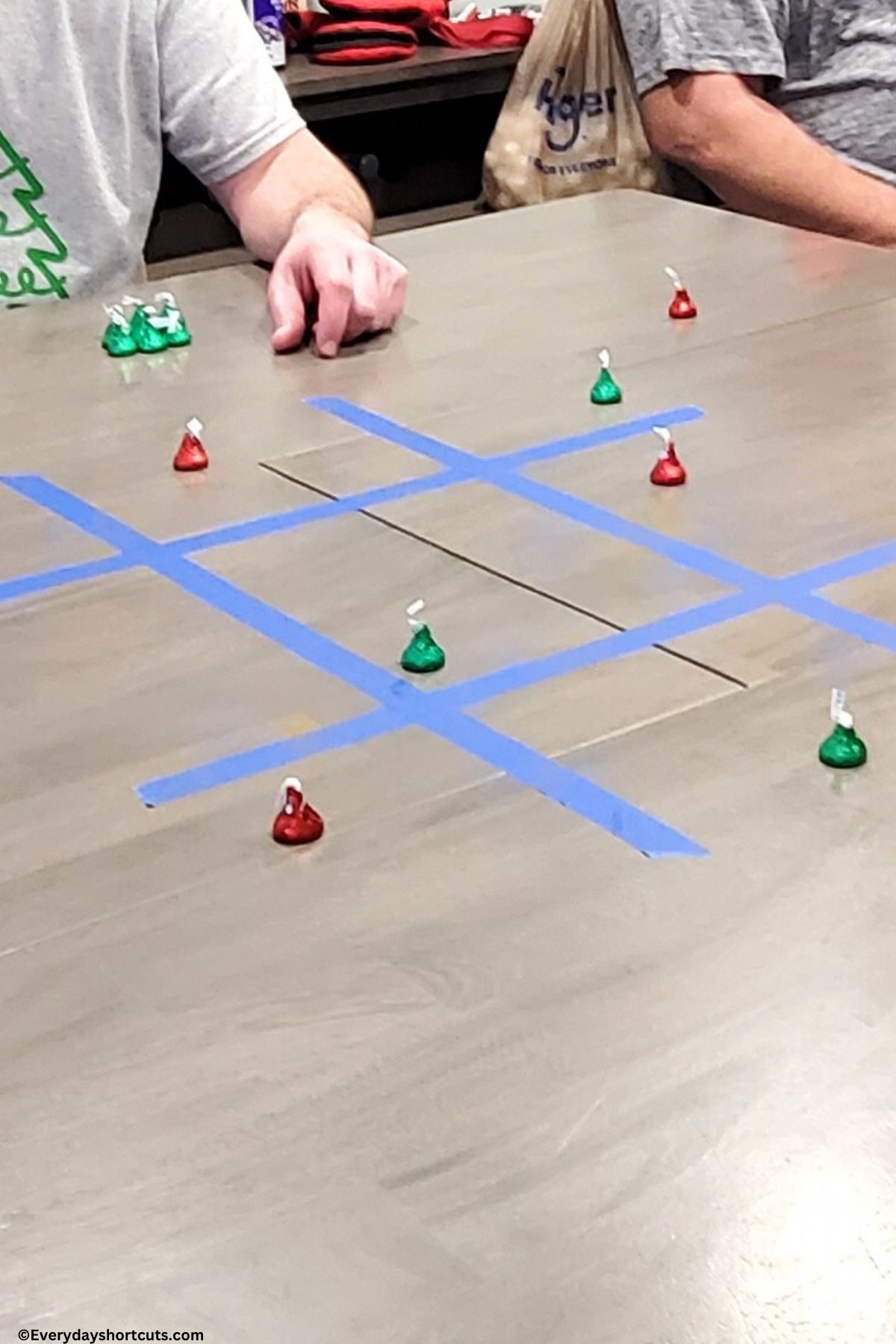 Playing Tic Tac Toe with Hershey Kisses