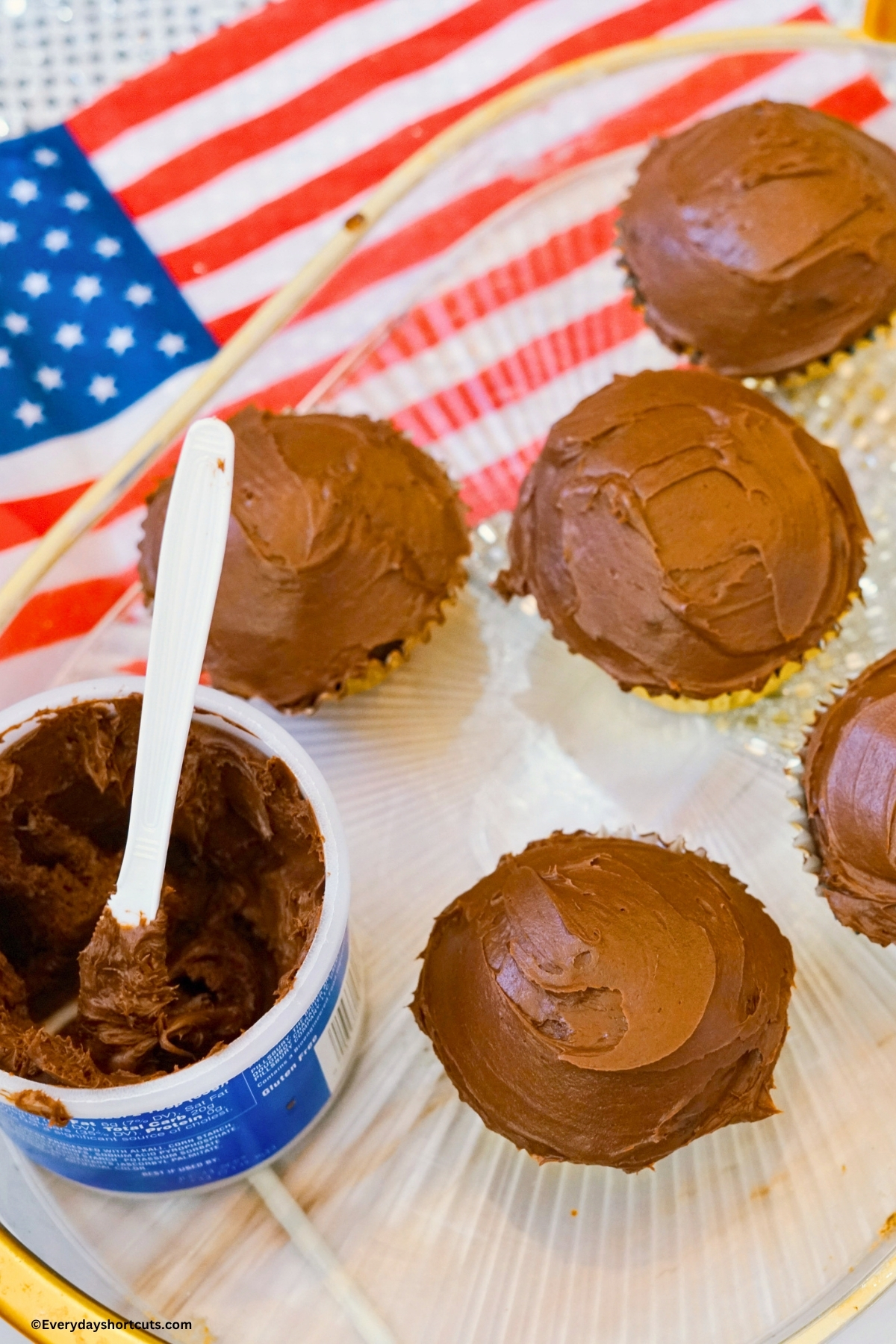 chocolate cupcakes frosted with chocolate frosting